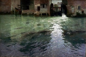 Frits Thaulow (1847-1906) Water Mill, (1892)