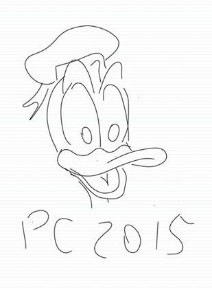 Paperino/Donald Duck by Pasquale Curatola (free hand on a smartphone)