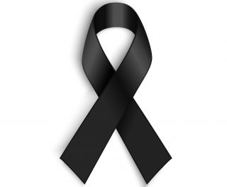 black ribbon mourning lutto