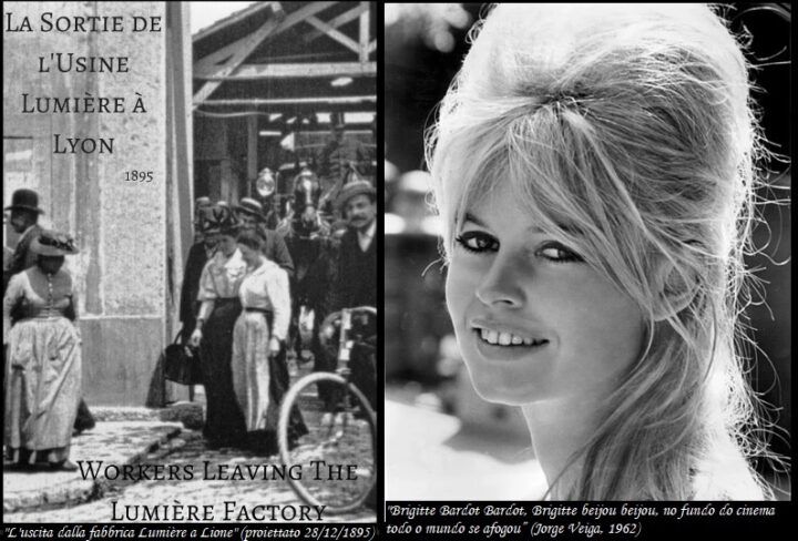 L'uscita dalla fabbrica Lumière a Lione; Brigitte Bardot giovane
